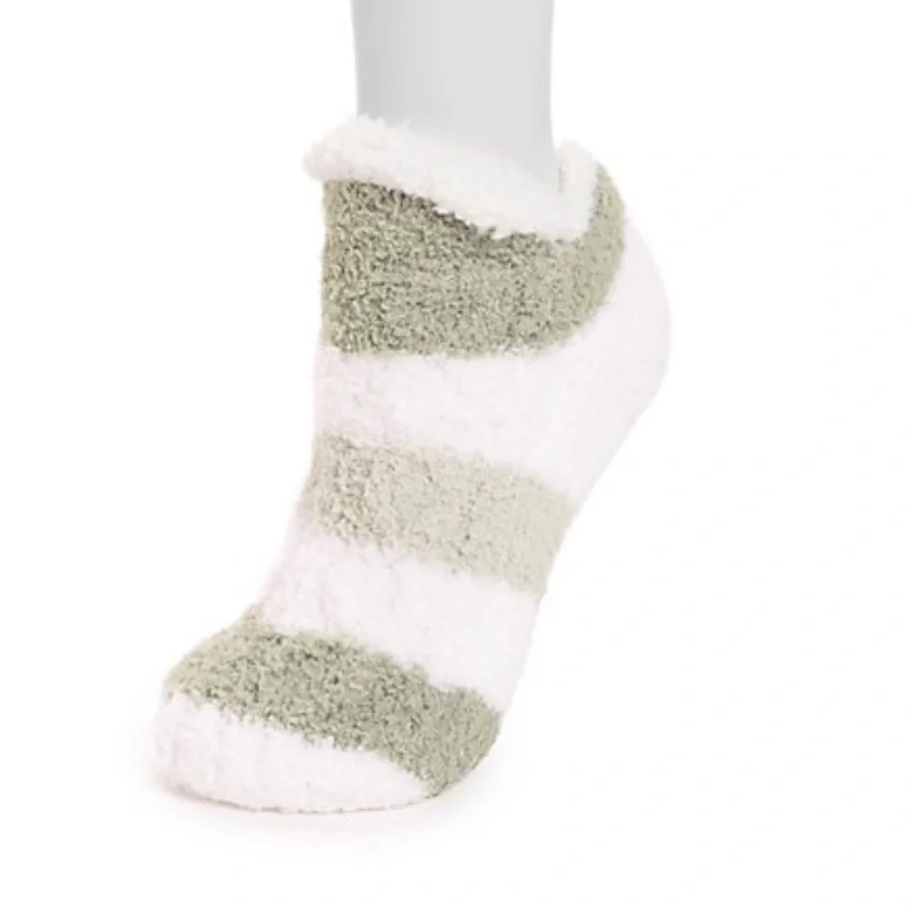 Muk Luks Shea Butter Infused Striped Shortie Cabin Socks